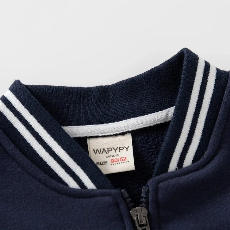 Meleg polár baseball kabát fiúknak tipegő gyerekeknek őszi téli kabát gyerekruhák