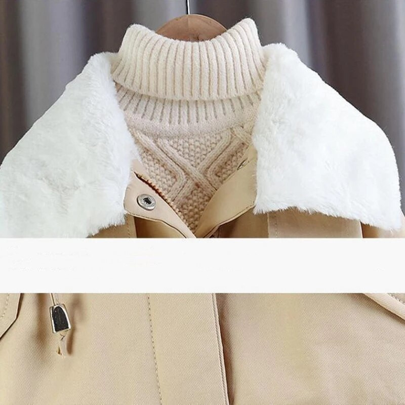 Zamatová plyšová teplá detská vetrovka s klopou, dievčenský kabát, zimná detská móda, roztomilé vrchné oblečenie, batoľacie, detské oblečenie, nové 2023