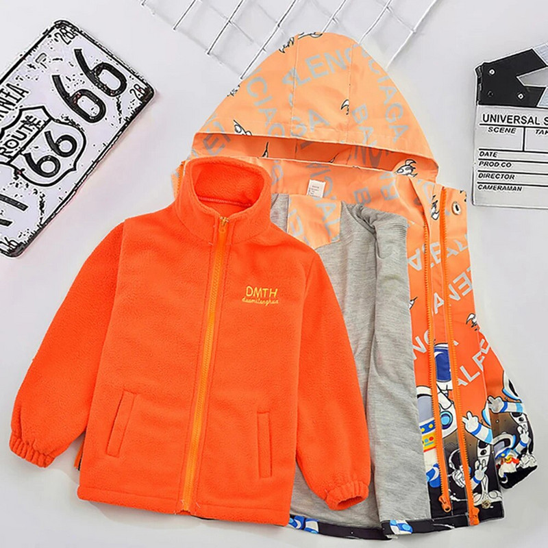 Detské chlapčenské zimné kabáty, detské oblečenie na zips s dlhým rukávom a kapucňou, vetruodolné bundy, teplé kabáty, oblečenie pre 3-14 rokov
