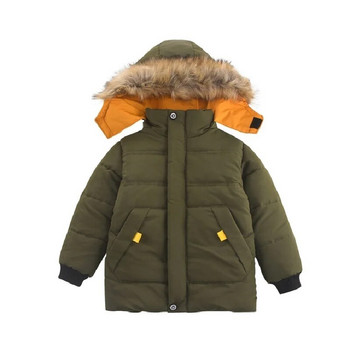 Βρεφικό μπουφάν για αγόρια Φθινοπωρινό χειμωνιάτικο μπουφάν για αγόρια Παιδικό μπουφάν Παιδικό κουκούλα ζεστό πανωφόρι παλτό για αγόρια ρούχα 2 3 4 5 ετών