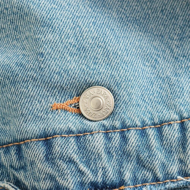 UNIZERA2023 Jesenný nový dámsky temperamentný krátky voľný ležérny všestranný džínsový štýl s dvojitou klopou a prackou