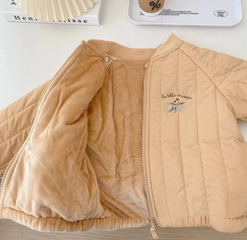 1-6 a. Lasteriided Kevadel paksendatud fliis puuvillane tüdrukute jope Laste soe mantel Väikelapsed Laste riided Lasteriided Talvine