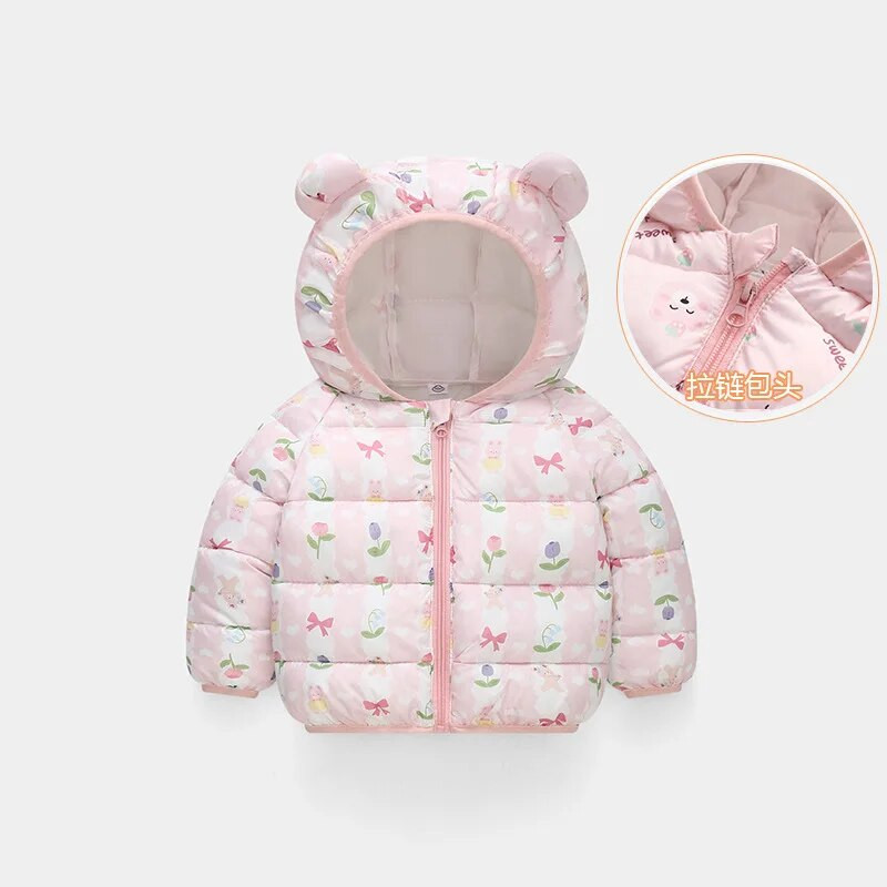 1-6 a Beebi soojad sulejoped Poisid Tüdrukud Kapuutsiga Multikad ülerõivad Sügistalvemantlid Lasteriided Kerged jakid