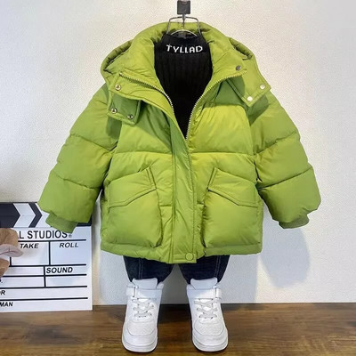 EACHIN Winter Boys Parkas Gyerek Vastag Meleg Kabátok Gyerekek Téli Szabadtéri dzsekik Baby Boys Divatos Kapucnis Parka Tini Új kabát