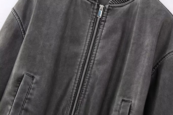 Γυναικεία μπουφάν Pilot Τσέπης Μόδα φερμουάρ Vintage Μακρυμάνικο Άνοιξη Φθινόπωρο CausaStreet Εξωτερικά ρούχα Φαρδιά μπλουζάκια