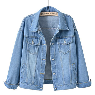 Jachetă de blugi pentru femei, primăvară, toamnă, haină scurtă, jachete de blugi roz, topuri casual, mov, galben, alb, topuri largi, îmbrăcăminte exterioară pentru femei KW02