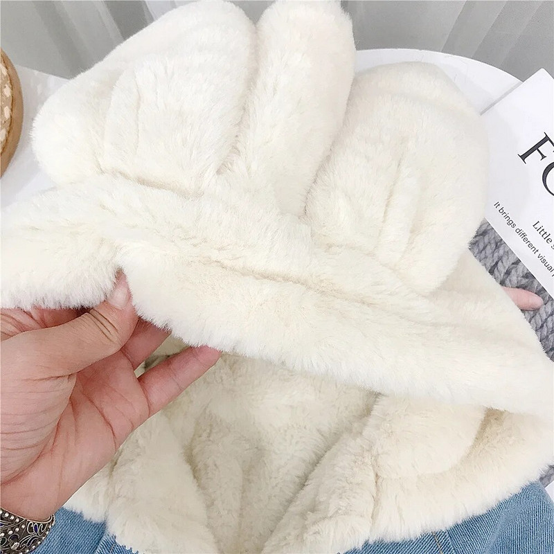 Bunda pre dievčatá a chlapcov, detské džínsové bundy, teplý kožušinový kovbojský kabát s kapucňou a králičím uchom, zamatové vrchné oblečenie pre deti, zimné oblečenie