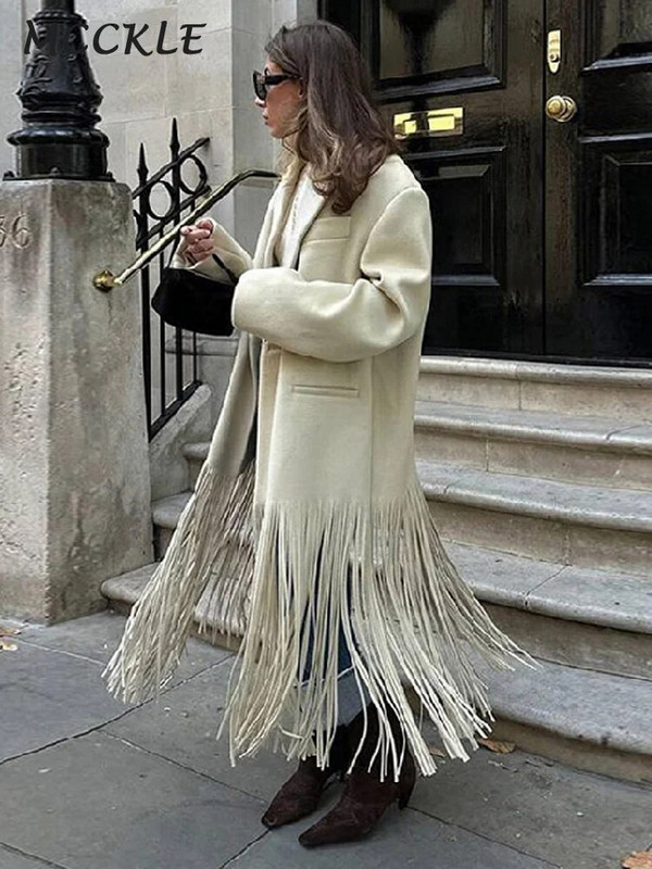 Tutt, ühe nööbiga jope naiste tugeva lahtikäiva kraega, pikkade varrukatega tasku, lahtised mantlid 2024, uus, elegantne vabaaja välirõivas