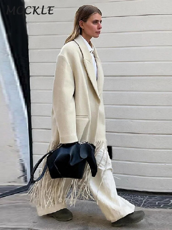 Tutt, ühe nööbiga jope naiste tugeva lahtikäiva kraega, pikkade varrukatega tasku, lahtised mantlid 2024, uus, elegantne vabaaja välirõivas