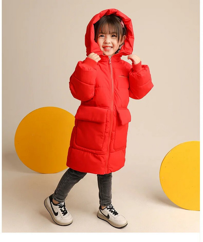 2023, toamnă iarnă, versiune coreeană pentru copii, stil mediu lung, jachetă din bumbac pentru copii, băieți, fete, fermoar, cu glugă, 3-10 ani
