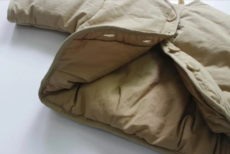 Kórejský štýl Nové zimné chlapčenské bavlnené prešívané kabáty zahustiť teplé batoľatá detské oblečenie čisto farebné detské vrchné oblečenie