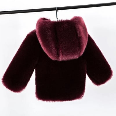 Detské kabáty s kapucňou z umelej kožušiny, jeseň/zima, detské bundy z imitácie králika Rex, chlapci a dievčatá, teplé módne oblečenie na vrchné oblečenie