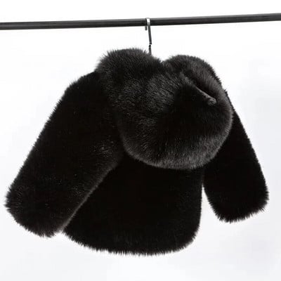 Detské kabáty s kapucňou z umelej kožušiny, jeseň/zima, detské bundy z imitácie králika Rex, chlapci a dievčatá, teplé módne oblečenie na vrchné oblečenie