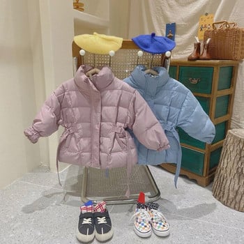 Модно яке за бебе, момче, момиче, яке с памучна подплата, зимно палто за бебета и малки деца, детско палто, колан за кръста, топло дебело връхно облекло, бебешки дрехи 2-10 години