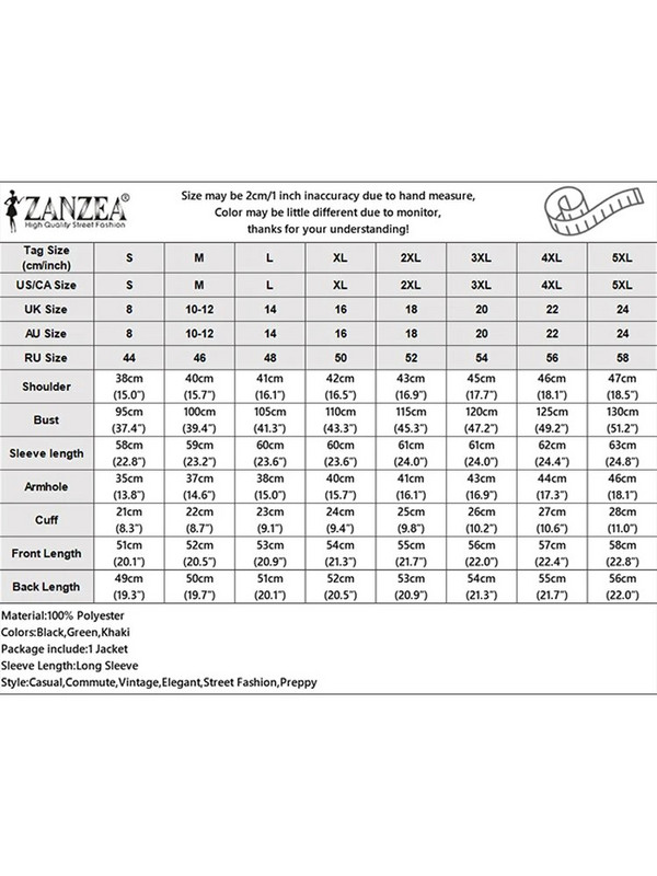 ZANZEA Kevadvintage OL Tööjakid Naistele Elegantne Soliidne Mantel Reväär Kaelus Pika Varrukaga Mantlid Naiste Vabaaja Peorõivad Oversize