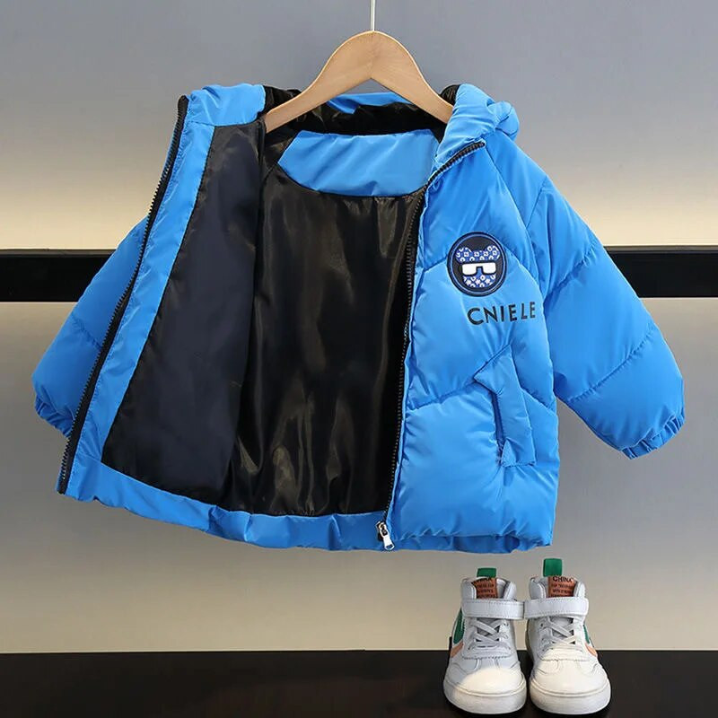 Αγόρια Φθινοπωρινό Χειμώνα Χοντρό βαμβακερό παλτό κινουμένων σχεδίων Παιδικό ζεστό μπουφάν με κουκούλα 4-10 ετών Αγόρια Παιδικά Πανωφόρια CH215