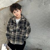 „Winter Kids“ mados pledas „Quilted Coat Boys“ storesnis šiltas striukė su apverčiama apykakle