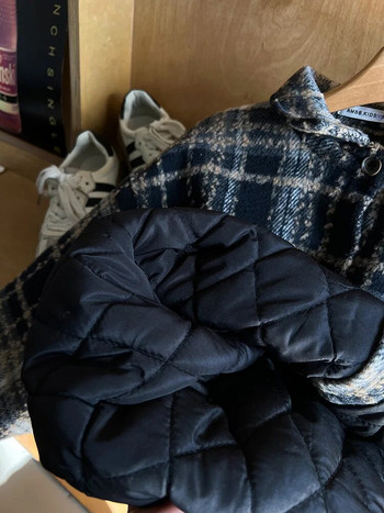 Χειμερινό παιδικό καρό μόδας Καπιτονέ παλτό Αγόρια παχύνουν ζεστό σακάκι με γυριστό γιακά
