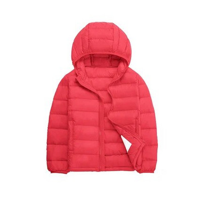 Ľahké detské páperové bundy s kapucňou pre deti od 2 do 14 rokov, jesenné a zimné, pre chlapcov a dievčatá, prenosné, vetruodolné, páperové kabáty