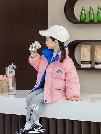 Детски есенни и зимни памучни дрехи Палто за момчета и момичета Детско палто 2023 Зима Детска корейска зима Външна подплата