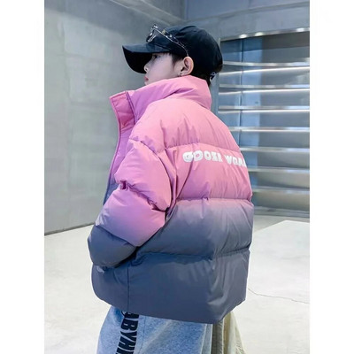 Detská páperová bavlnená bunda pre chlapcov, zimná hrubá bavlnená bunda, nový pekný zimný outfit pre bábätká, chlapčenská bavlnená bunda