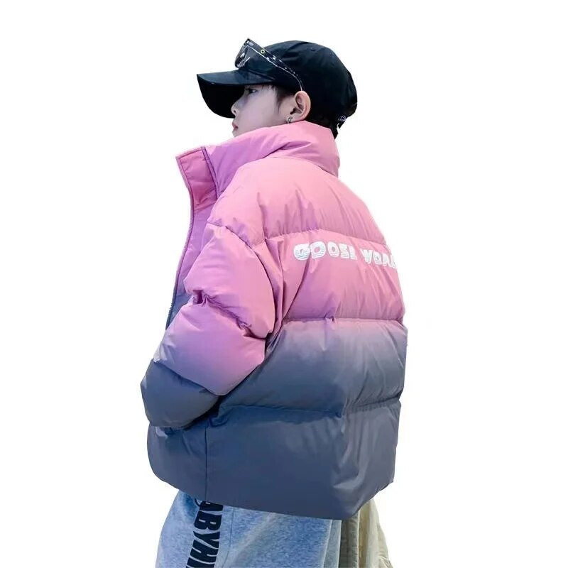 Detská páperová bavlnená bunda pre chlapcov, zimná hrubá bavlnená bunda, nový pekný zimný outfit pre bábätká, chlapčenská bavlnená bunda