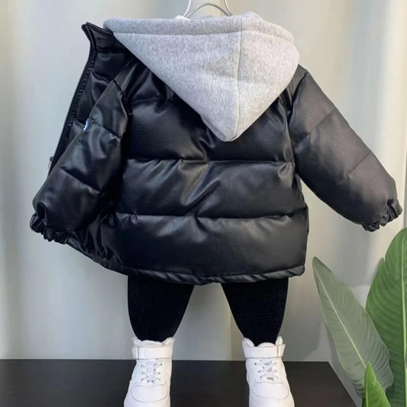 Zimná bunda pre chlapca od kórejského dizajnéra, zimná bunda 2024, nová zimná chlapčenská bunda, detské parky, top detské oblečenie