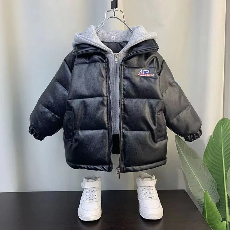 Zimná bunda pre chlapca od kórejského dizajnéra, zimná bunda 2024, nová zimná chlapčenská bunda, detské parky, top detské oblečenie