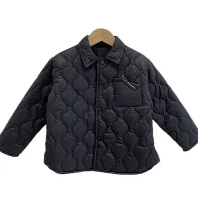 2023 Koreai Gyerek Lány Párnázott Őszi Felsőruházat Téli kabát fiúknak Gyermekkori kabátok Ing Gyerekruha 2-9 éves korig