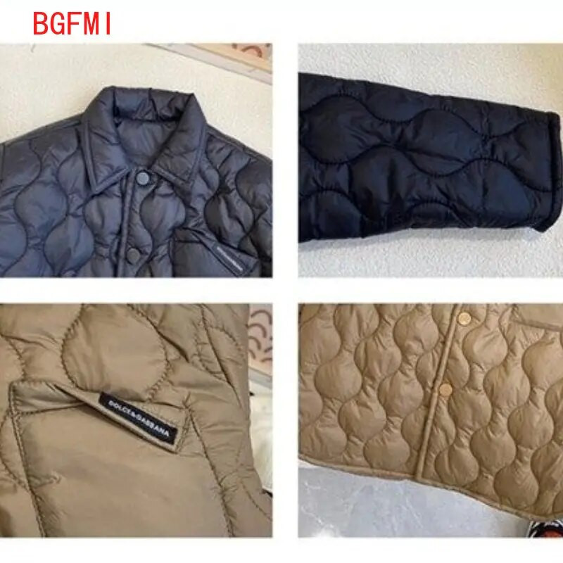 2023 Koreai Gyerek Lány Párnázott Őszi Felsőruházat Téli kabát fiúknak Gyermekkori kabátok Ing Gyerekruha 2-9 éves korig