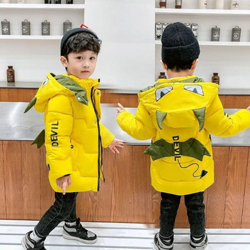 Νέο χειμωνιάτικο παιδικό παλτό ρούχα για κορίτσια Εξωτερικά μπουφάν Φθινόπωρο για αγόρια πουπουλένια μπουφάν με κουκούλα Παιδικά κινούμενα σχέδια Ζεστό μπουφάν