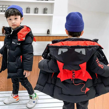 Νέο χειμωνιάτικο παιδικό παλτό ρούχα για κορίτσια Εξωτερικά μπουφάν Φθινόπωρο για αγόρια πουπουλένια μπουφάν με κουκούλα Παιδικά κινούμενα σχέδια Ζεστό μπουφάν