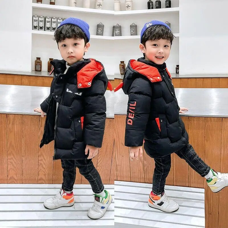 Nové zimné detské kabáty, oblečenie pre dievčatá, vrchné oblečenie, bunda, jesenné chlapčenské páperové bundy s kapucňou, vrchné oblečenie pre deti, teplá bunda s motívom karikatúry