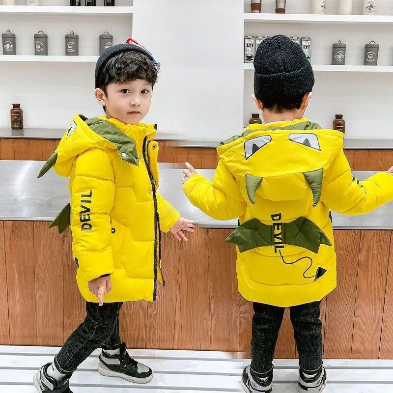 Nové zimné detské kabáty, oblečenie pre dievčatá, vrchné oblečenie, bunda, jesenné chlapčenské páperové bundy s kapucňou, vrchné oblečenie pre deti, teplá bunda s motívom karikatúry
