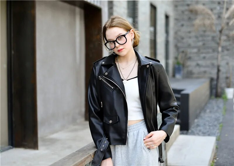 RARF Ladies 2023 Άνοιξη και Φθινόπωρο νέο χρώμα καραμέλας όμορφη ζώνη μοτοσικλέτας Αποσπώμενες επωμίδες δερμάτινο τζάκετ μοτοσικλέτας