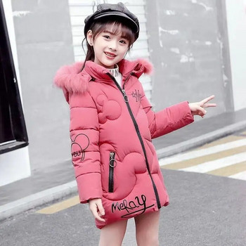 Χειμερινό τζάκετ για κορίτσια Παιδικό χοντρό ζεστό παλτό Παιδικά παλτό με κουκούλα Βρεφικό χοντρό γράμμα Parka Χειμερινά ρούχα Εξωτερικά ενδύματα 4 6 8 10 Έτος
