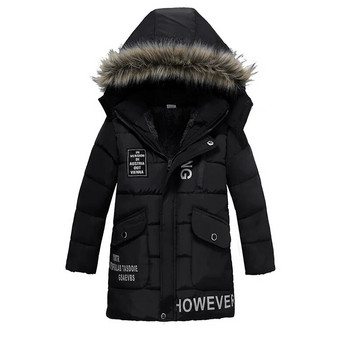 Χειμερινό κολάρο από γούνα ζεστό πάχυνση Παιδικό παλτό παιδικό πανωφόρι αντιανεμικό βρεφικά αγόρια κοριτσίστικα μπουφάν για 2-6 χρονών