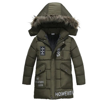 Χειμερινό κολάρο από γούνα ζεστό πάχυνση Παιδικό παλτό παιδικό πανωφόρι αντιανεμικό βρεφικά αγόρια κοριτσίστικα μπουφάν για 2-6 χρονών