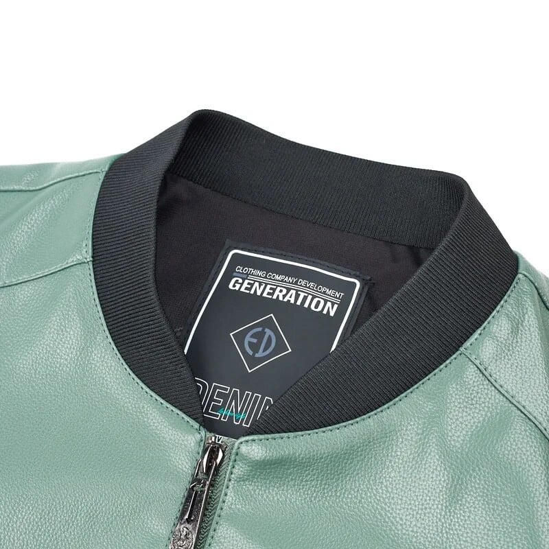 Jesenné nové oblečenie z pravej kože pre mužov, baseballový golier, ovčia bunda, krátky stand-up golier, tenký kabát, kožená bunda