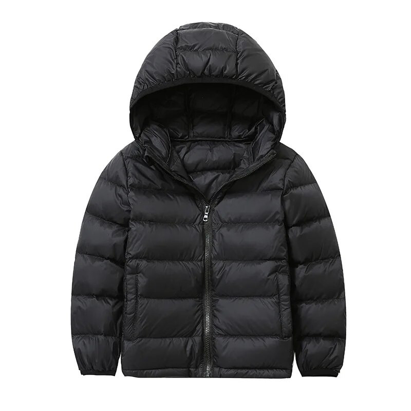 2-16 ani Jachete rezistente la vânt de iarnă pentru băieți, ultra-ușoare, pentru copii, paltoane din puf de rață, cu glugă pentru copii, jachete cu pene, haine pentru fete