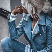 Uus saabumine 2023 brändi talvine sügisene mootorratta nahktagi Must nahktagi Naiste nahkmantel õhuke PU-jakk