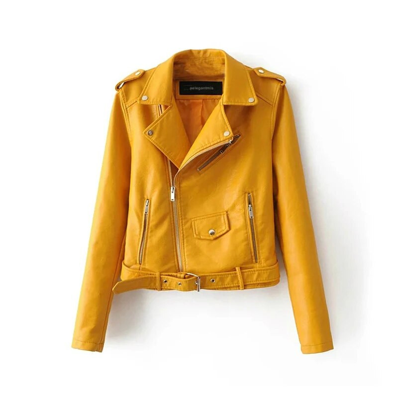 Iarna femei cu fermoar din piele neagră 2022 ocazional doamne cu glugă jachete de bază paltoane jachetă moto feminină pentru fete