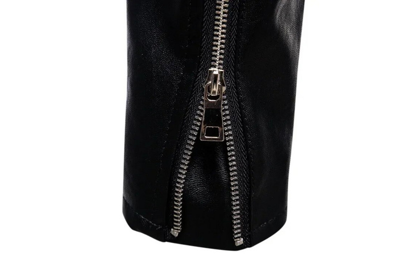 Novi veliki muški polo ovratnik za jesen 2023., muški motociklistički kožni kaput PU modna kožna jakna