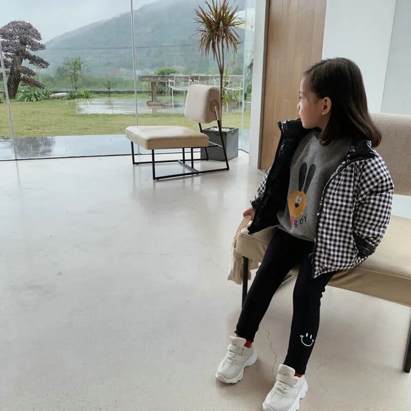 Lányok pamut párnázott kabát téli kabát új vastag gyermekruházat gyerek baba kabát Kétoldalas viselet kabát