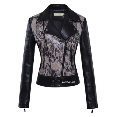  Naiste pehme mootorratta lühike kunstnahast jope Naiste naiste sügisene jalgratturi tänavarõivad, must tõmblukuga mantel PY67