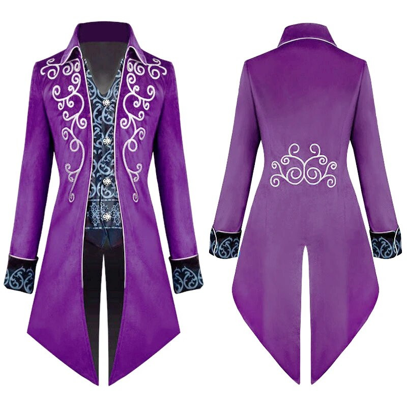 SISHION Costum victorian medieval pentru bărbați Tuxedo Gentlema Frac gotic Steampunk Trench VD1735 Robă vintage pentru bărbați