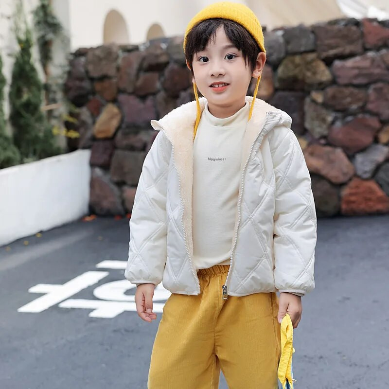 Detské kabáty, zimné zahusťovacie bundy pre chlapcov, teplé plyšové vrchné oblečenie, dievčenské kožušinové bundy s kapucňou, oblečenie pre batoľatá a deti, snežný overal