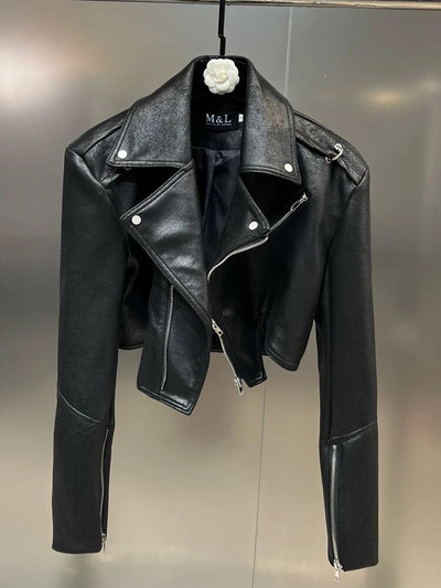 „DEAT Fashion Trend“ vienspalvė striukė, moteriška atvartu užtrauktuku ilgomis rankovėmis High Street Cool trumpas paltas, 2023 m. pavasaris, moteriškas 11P040