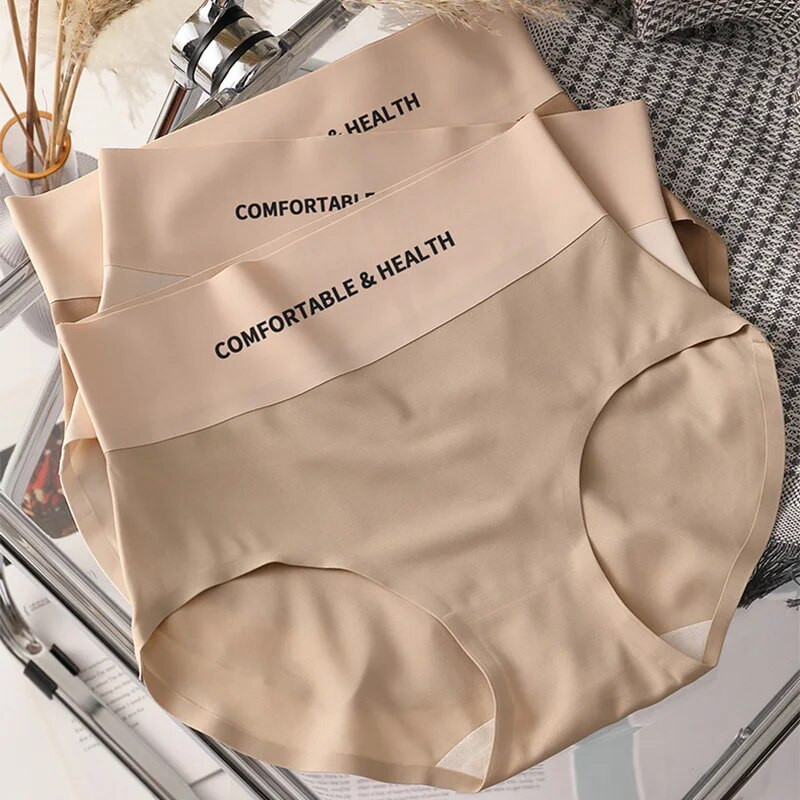 Neviditeľné nohavičky z ľadového hodvábu, dámske bezšvové nohavičky, ultratenké spodné prádlo s vysokým pásom, pevné a pohodlné spodné prádlo, nové