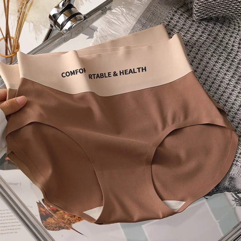 Neviditeľné nohavičky z ľadového hodvábu, dámske bezšvové nohavičky, ultratenké spodné prádlo s vysokým pásom, pevné a pohodlné spodné prádlo, nové